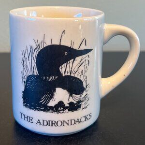 The Adirondacks LOONS Ceramic Souvenir Coffee Mug ~ Waterfowl ~ New York